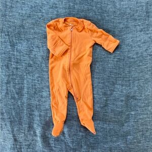 Primary organic zip newborn footie pajamas